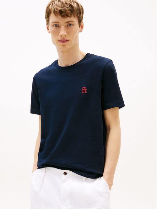 CAMISETA CON MONOGRAMA TH A CONTRASTE