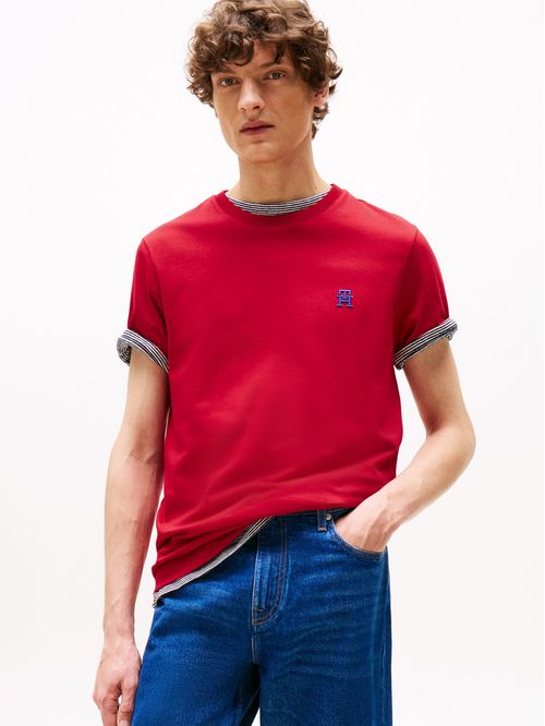 CAMISETA CON MONOGRAMA TH A CONTRASTE