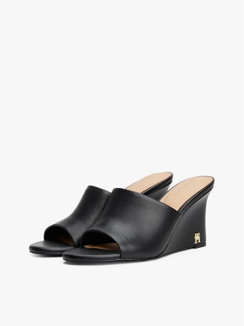 SANDALIAS DE CUÑA CON INSIGNIA DEL MONOGRAMA TH