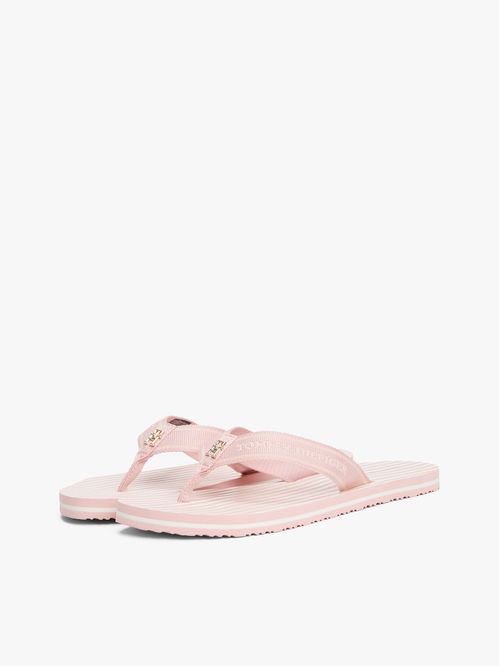 ZAPATILLAS DE TEJIDO TRENZADO CON LOGO Y RAYAS