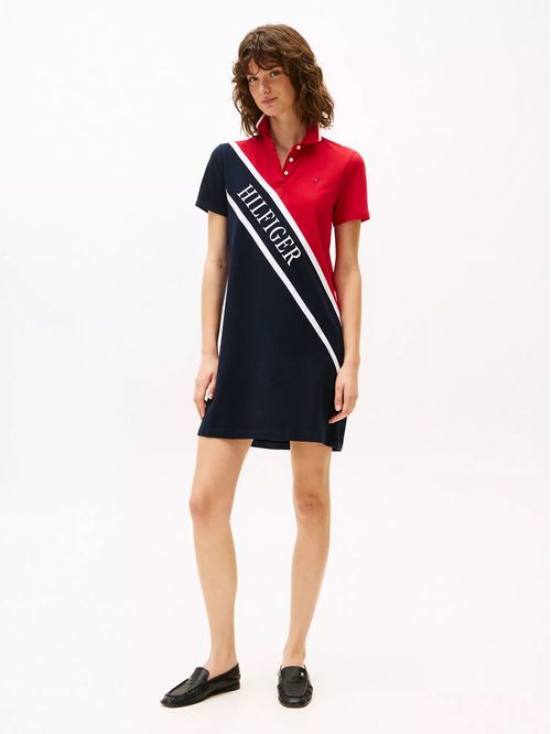 VESTIDO TIPO POLO CON LOGO CRUZADO