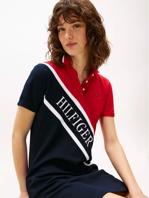 VESTIDO TIPO POLO CON LOGO CRUZADO