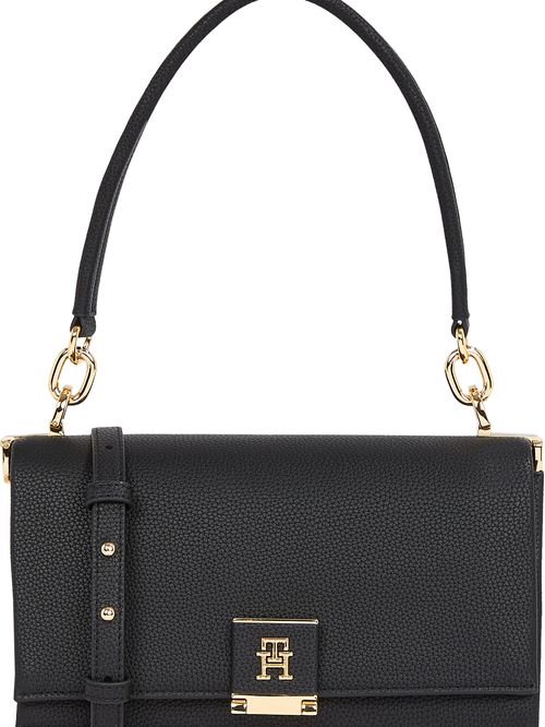 BOLSO MENSAJERO CON SOLAPA Y MONOGRAMA TH