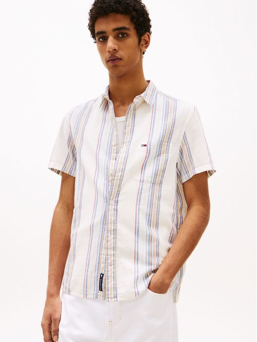 CAMISA TEXTURIZADA DE MANGA CORTA