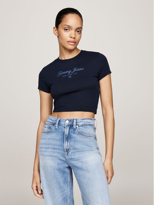 CAMISETA CROPPED SLIM TOMMY PREP LUXE