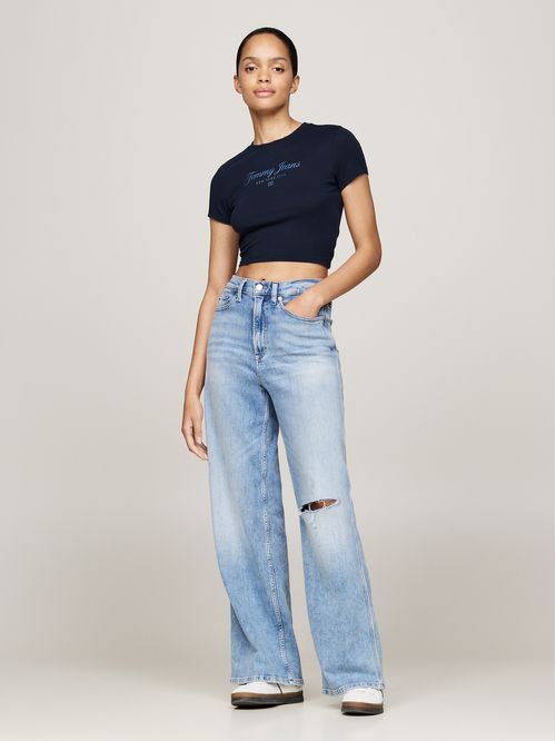 CAMISETA CROPPED SLIM TOMMY PREP LUXE
