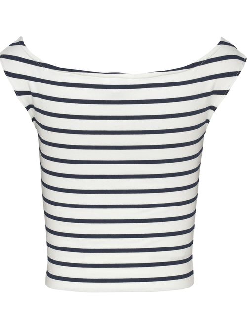 CAMISETA DE CORTE SLIM CON CUELLO BARCO