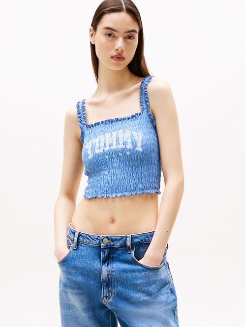 BLUSA VARSITY FRUNCIDO DE CORTE SLIM