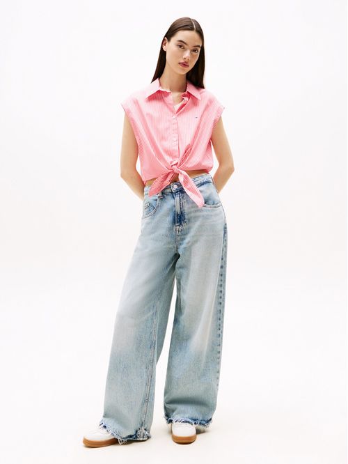 CAMISA CROPPED DE POPELÍN