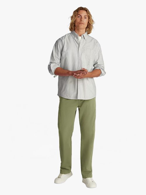 CAMISA OXFORD DE RAYAS DE CORTE RELAXED
