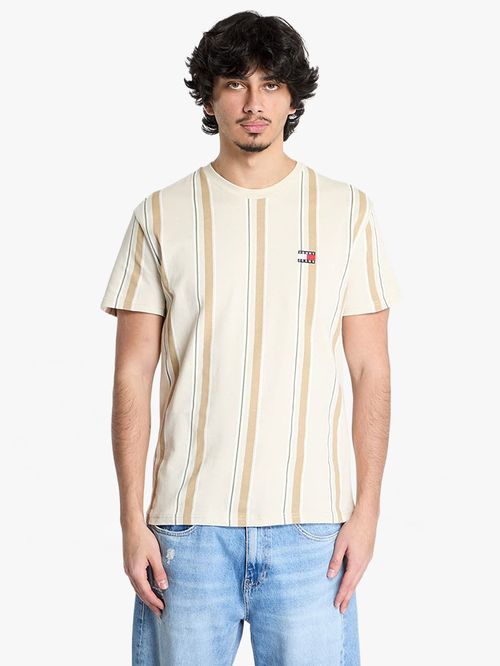 CAMISETA DE CORTE REGULAR CON RAYAS VERTICALES