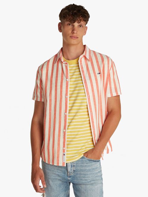 CAMISA DE MANGA CORTA EN MEZCLA DE LINO