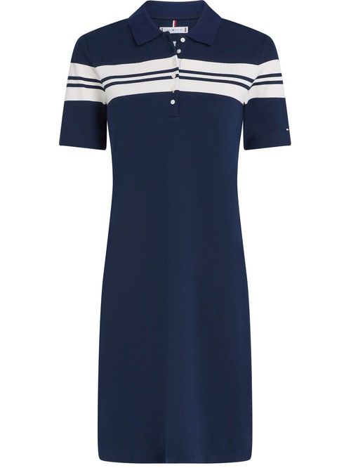 VESTIDO TIPO POLO CON DISEÑO COLORBLOCK DE CORTE SLIM