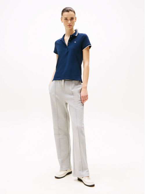 POLO DE CORTE SLIM CON LOGO A CONTRASTE