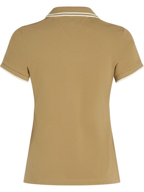 POLO DE CORTE SLIM CON LOGO A CONTRASTE
