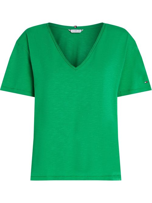 CAMISETA TEXTURIZADA CON CUELLO EN V