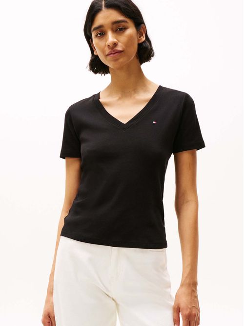 CAMISETA DE RAYAS CON CUELLO EN V