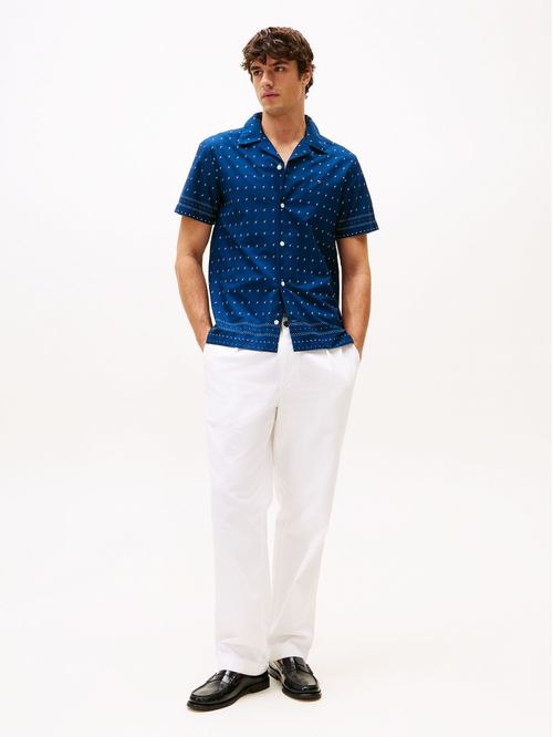 CAMISA TH FLEX ESTAMPADA DE POPELÍN