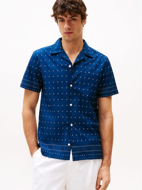 CAMISA TH FLEX ESTAMPADA DE POPELÍN