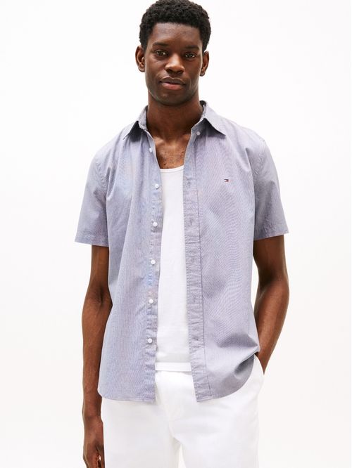 CAMISA TH FLEX DE POPELÍN CON MICROESTAMPADO