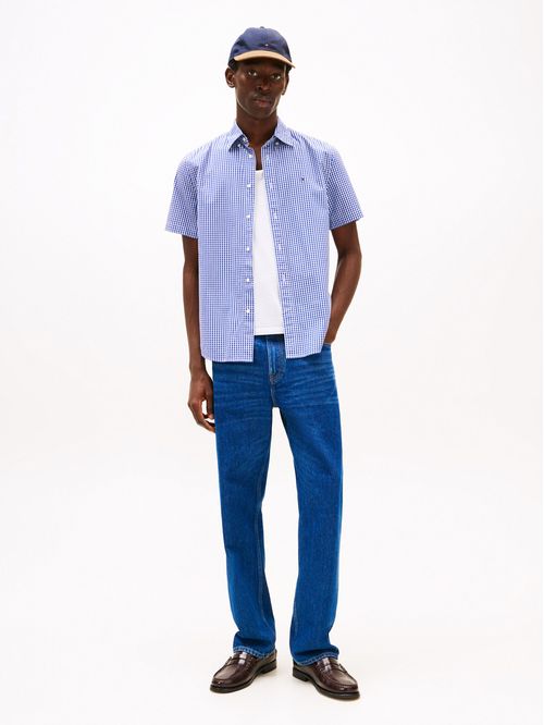 CAMISA FLEX DE POPELÍN CON MICROCUADROS