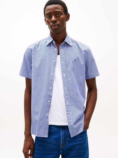 CAMISA FLEX DE POPELÍN CON MICROCUADROS