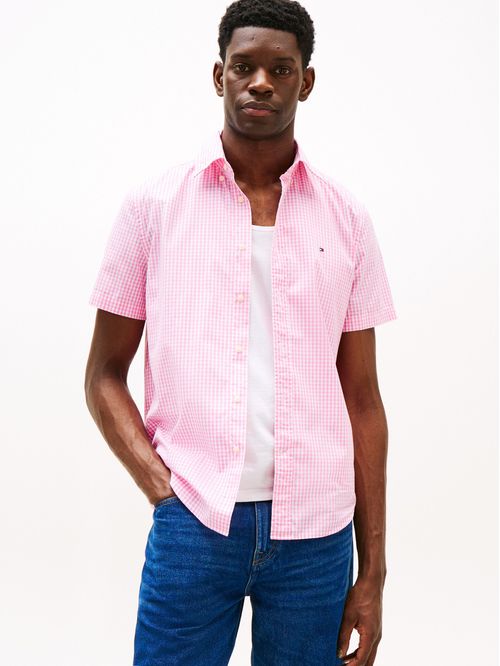 CAMISA FLEX DE POPELÍN CON MICROCUADROS
