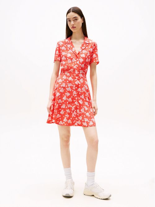VESTIDO MINI SLIM CON ESTAMPADO FLORAL
