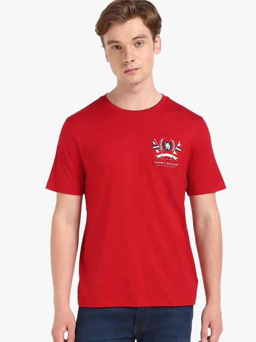 CAMISETA DE ALGODÓN CON ESCUDO TH