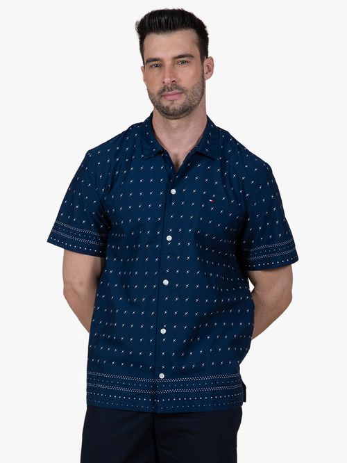 CAMISA TH FLEX ESTAMPADA DE POPELÍN