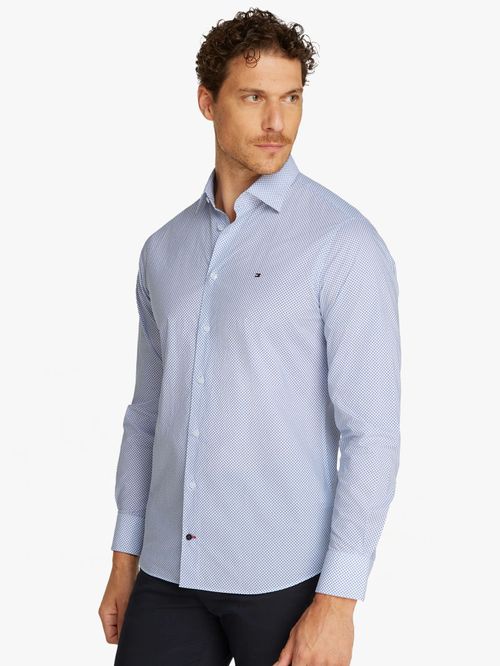 CAMISA CON MICROESTAMPADO DE PUNTOS DE CORTE REGULAR