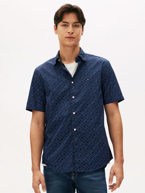CAMISA CON ESTAMPADO DE MONOGRAMA TH