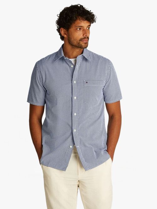 CAMISA MANGA CORTA CON ESTAMPADO GINGHAM