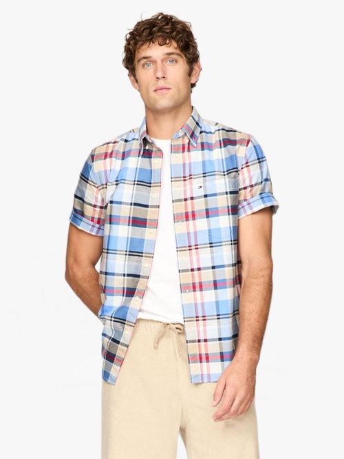 CAMISA DE CUADROS MADRAS DE CORTE REGULAR