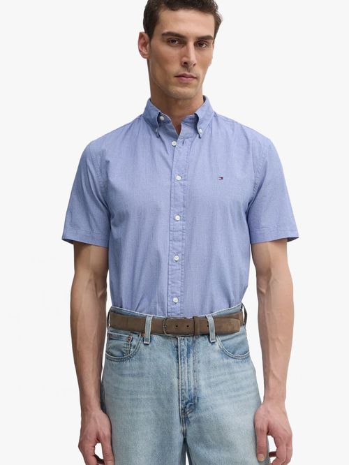 CAMISA TH FLEX DE POPELÍN CON MICROESTAMPADO