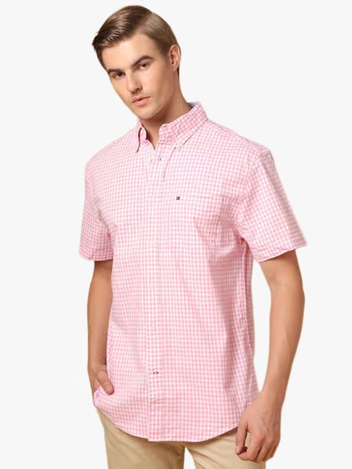 CAMISA FLEX DE POPELÍN CON MICROCUADROS