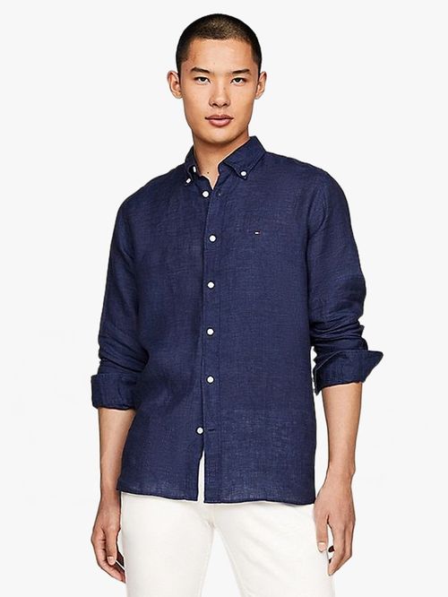 CAMISA DE LINO TEÑIDO CON PIGMENTOS