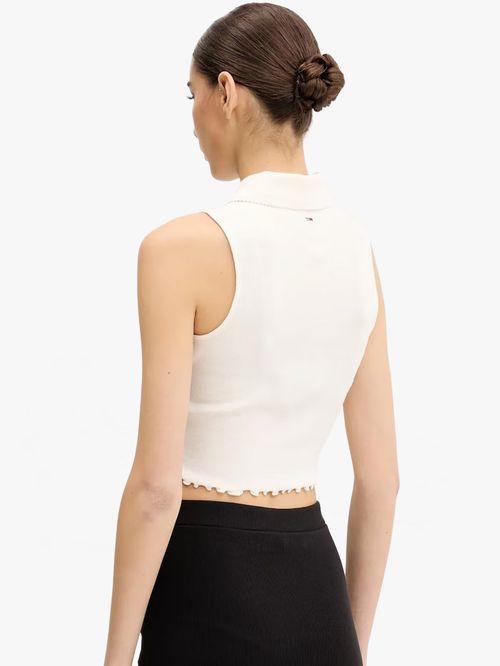 POLO DE CORTE CROPPED SIN MANGAS