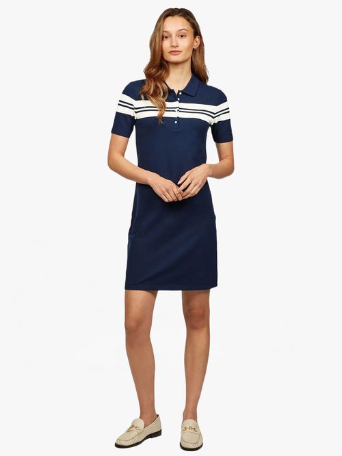 VESTIDO TIPO POLO CON DISEÑO COLORBLOCK DE CORTE SLIM