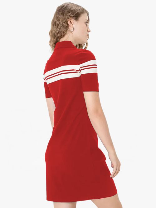 VESTIDO TIPO POLO CON DISEÑO COLORBLOCK DE CORTE SLIM