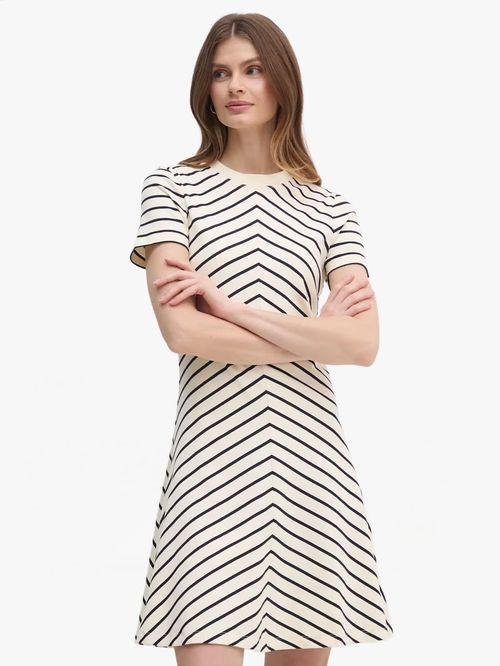 VESTIDO CON DISEÑO DE RAYAS CHEVRON