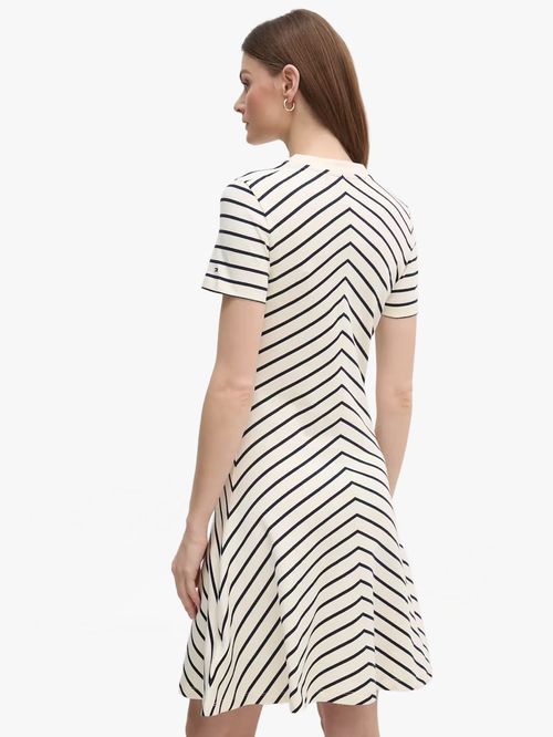 VESTIDO CON DISEÑO DE RAYAS CHEVRON