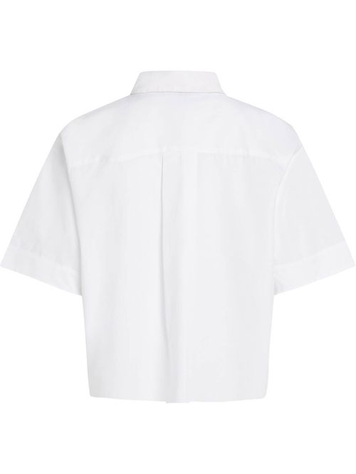 CAMISA CORTA DE RAYAS CON BOLSILLO