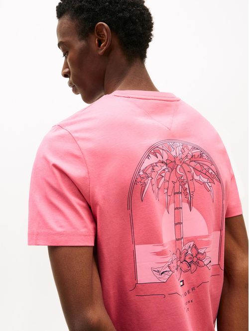 CAMISETA CON MOTIVO DE PALMERA EN LA ESPALDA