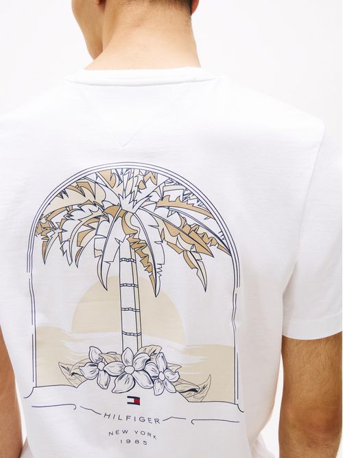 CAMISETA CON MOTIVO DE PALMERA EN LA ESPALDA