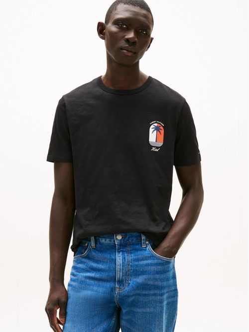 CAMISETA DE CUELLO REDONDO CON LOGO TROPICAL