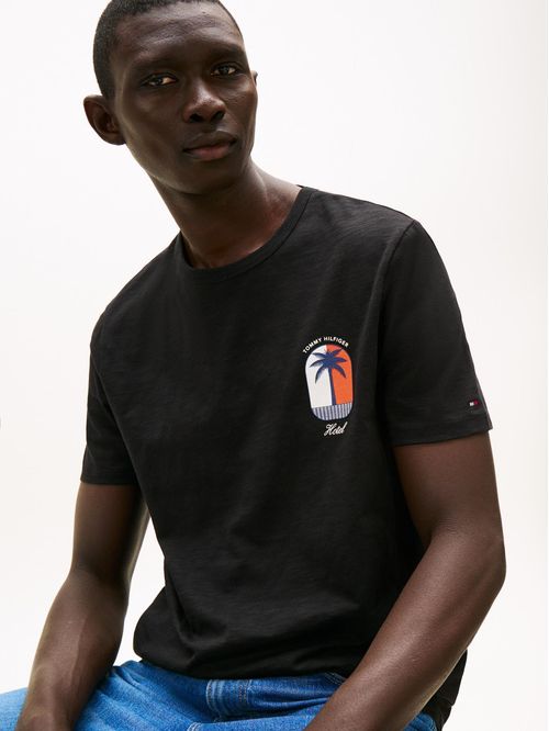 CAMISETA DE CUELLO REDONDO CON LOGO TROPICAL