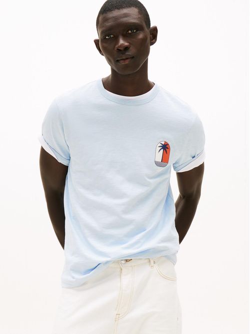 CAMISETA DE CUELLO REDONDO CON LOGO TROPICAL