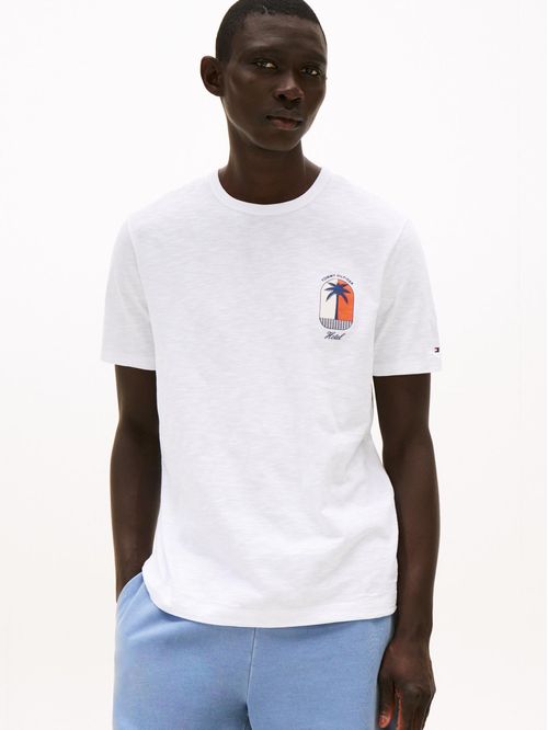 CAMISETA DE CUELLO REDONDO CON LOGO TROPICAL