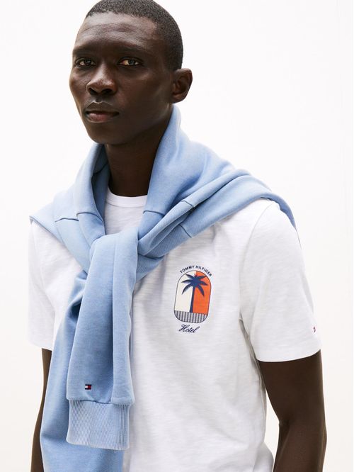 CAMISETA DE CUELLO REDONDO CON LOGO TROPICAL